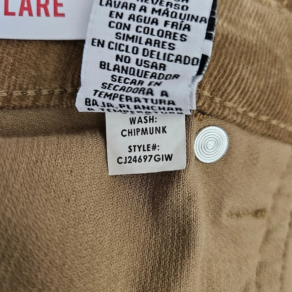 Celebrity Pink Porkchop Flare Corduroy Pants Camel Brown Mid Rise 21 / 35 - Picture 8 of 8
